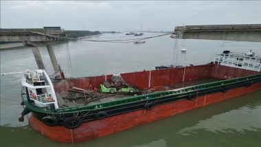 Bridge Collapse in China: Five Killed As Cargo Ship Rams Into Bridge in Guangdong Province (Watch Video)